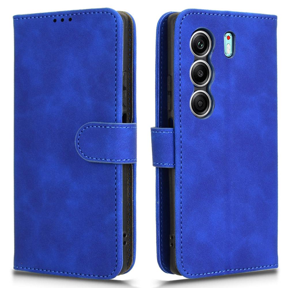 Для TECNO Camon 40 4G Кожаный чехол с ощущением кожи Противоударный Чехол-книжка с кошельком для телефона