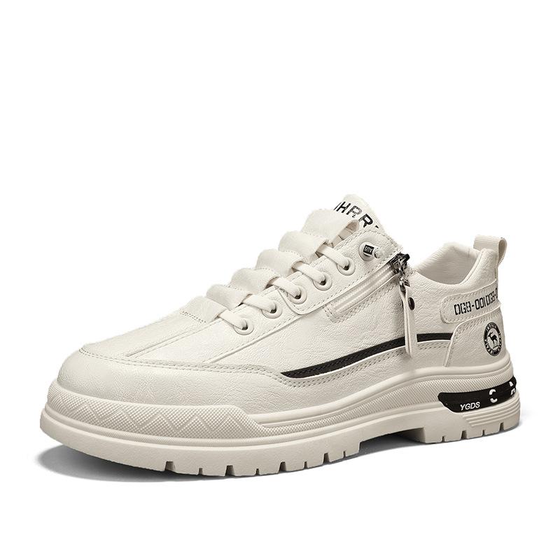 Мужская обувь весна и осень, новые низкие рабочие туфли для спорта на открытом воздухе, мужские повседневные туфли белого цвета, рабочая износостойкая обувь