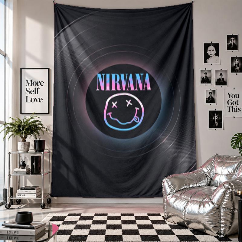Nirvana Wall Tapestry Home Decor Wall Hanging Cloth for Bedroom Living Room Background