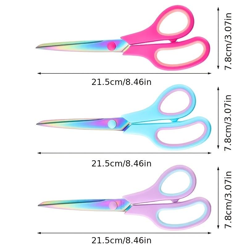 Handmade Multifunctional Scissors with Sharp Titanium Coated Stainless Steel Blades Soft Rubber Handles for Comfortable Use