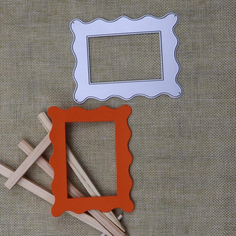 Кружевная прямоугольная рамка Металлические штампы для резки Скрапбукинг Ремесло Тиснение Фотоальбом Высечка