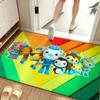 Cartoon T-The O-Octonauts Floor Mat Soft Flannel Entrance Door Mat Non Slip Absorbent Bathroom Bedroom Floor Rug
