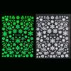 Adhesive Decals Glow In The Dark DIY Manicure White Snowflakes Nail Sticker 3D Luminous Christmas
