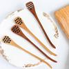 Cooking Home Drizzler Wooden Long Handle Saver Spoon Honey Dipper Stirrer Mixing Stick
