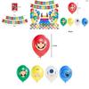 Super Mario Kids Birthday Party Decor Suit With Vibrant Latex Balloons And Eye-catching Cake Topper For Joyous Celebration