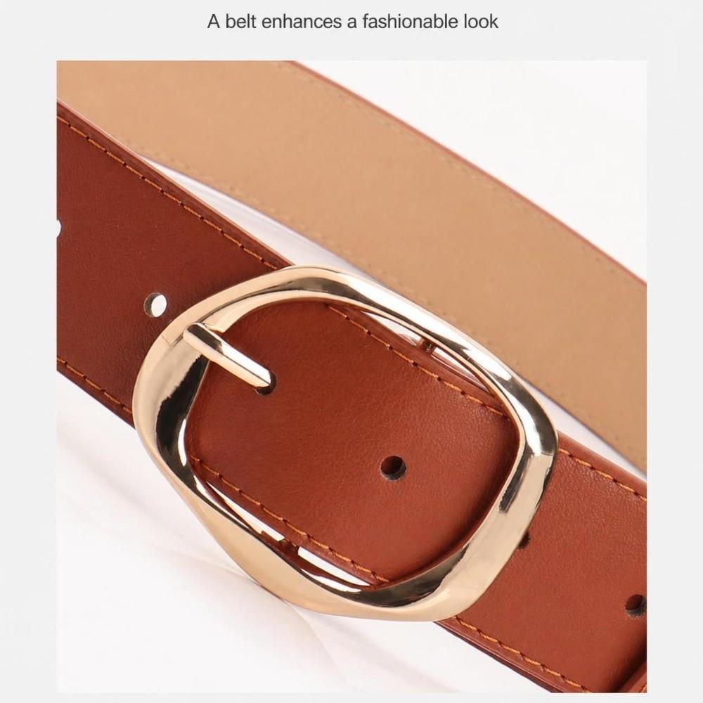Oval Pin Buckle Waist Belt Faux Leather Leather Waistband Vintage Waist Strap Casual Daily Wear