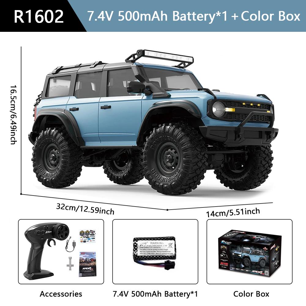 HB R1601 Радиоуправляемая машина 1:16 2.4G 4WD Внедорожные автомобили с дистанционным управлением со светодиодной подсветкой, грузовики-краулеры, модель транспортного средства для лазания, игрушки для детей и взрослых