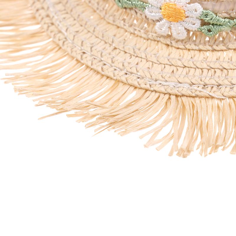 Dollhouse Handmade Daisy Hat Sun Cap For 1/6 Doll Accessories Doll Cute Hat With Bow Decoration Doll Hat Children'S Toy Gift