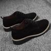 Замшевые повседневные оксфорды для мужчин, мокасины, мужская обувь на плоской подошве