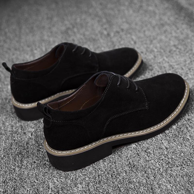 Замшевые повседневные оксфорды для мужчин, мокасины, мужская обувь на плоской подошве