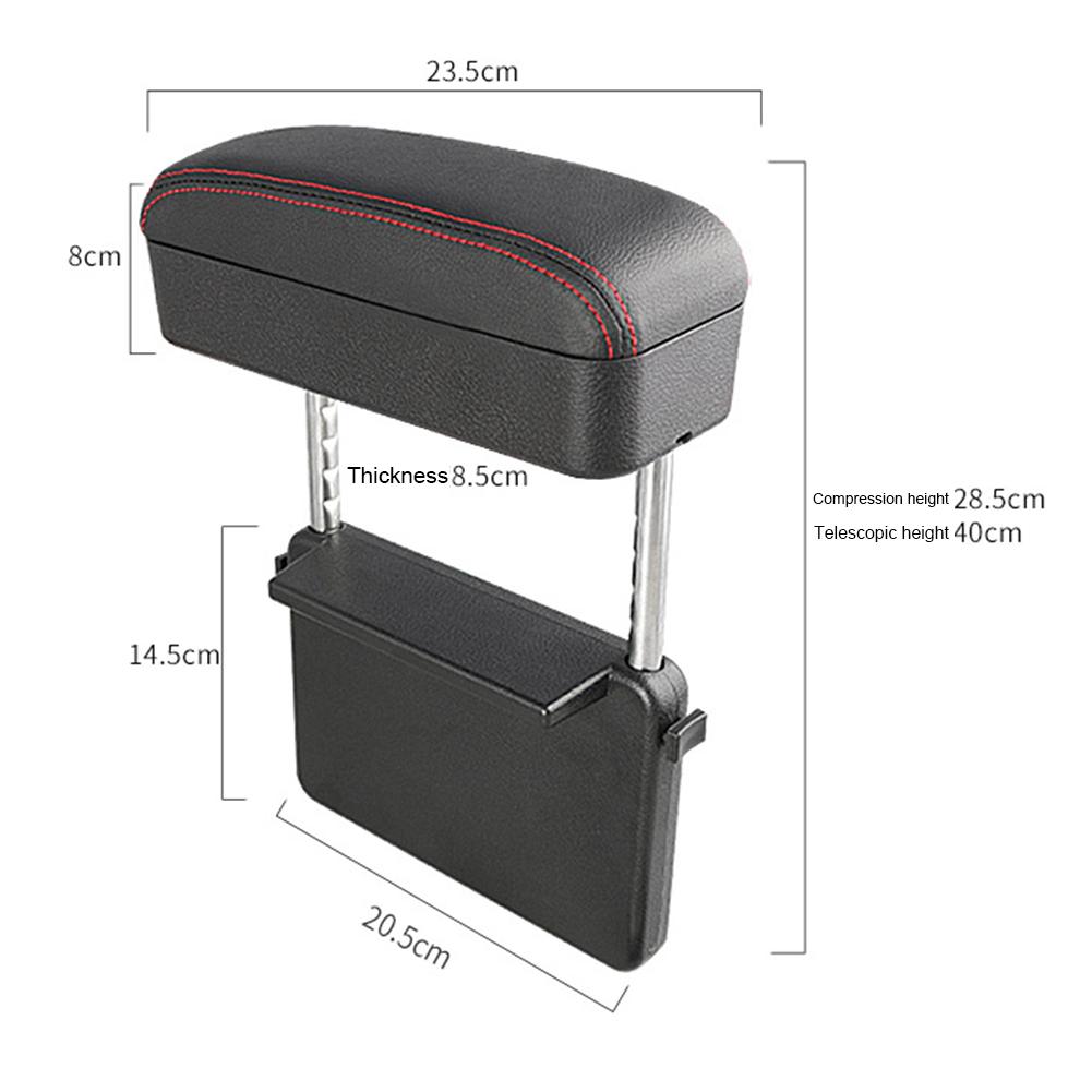 PU Leather Car Seat Armrest Box Auto Center Console Pad Cover Protector With Car Seat Gap Storage Box Universal Car Accessories