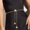 Metal Waist Chain Women'S Accessory Pearl Buckle Tide Spice Girl Body Chain Dress Belt Chain