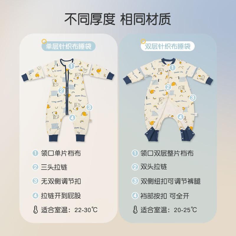 Baby Sleeping Bag Cotton All Season Kids Wearable Blanket Anti Kick Toddler