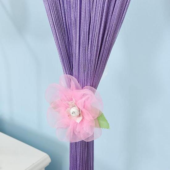 Оконная драпировка, многоразовая, широкое применение, простая в установке, многоцветная, многоцветная, с нитками, для домашнего офиса, украшение для штор для ежедневного использования