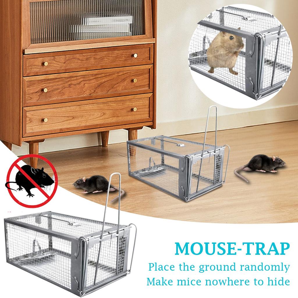 Бытовые автоматические ловушки для грызунов для поимки больших крыс Клетка для крыс для поимки крыс Металлическая железная клетка