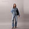 Calvin Klein Винтажная мода Универсальная удобная джинсовая куртка Женские куртки 47C730G