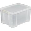 Sanka Storage Box with Lid and Casters Container Tracks 54 L Clear X Depth 54 X Height Closet Sturdy Lock Buckle Made In Japan (Width 39.2 31.3 Cm)