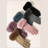 Толстые зимние перчатки Мягкие женские варежки Лыжные плюшевые перчатки Зима