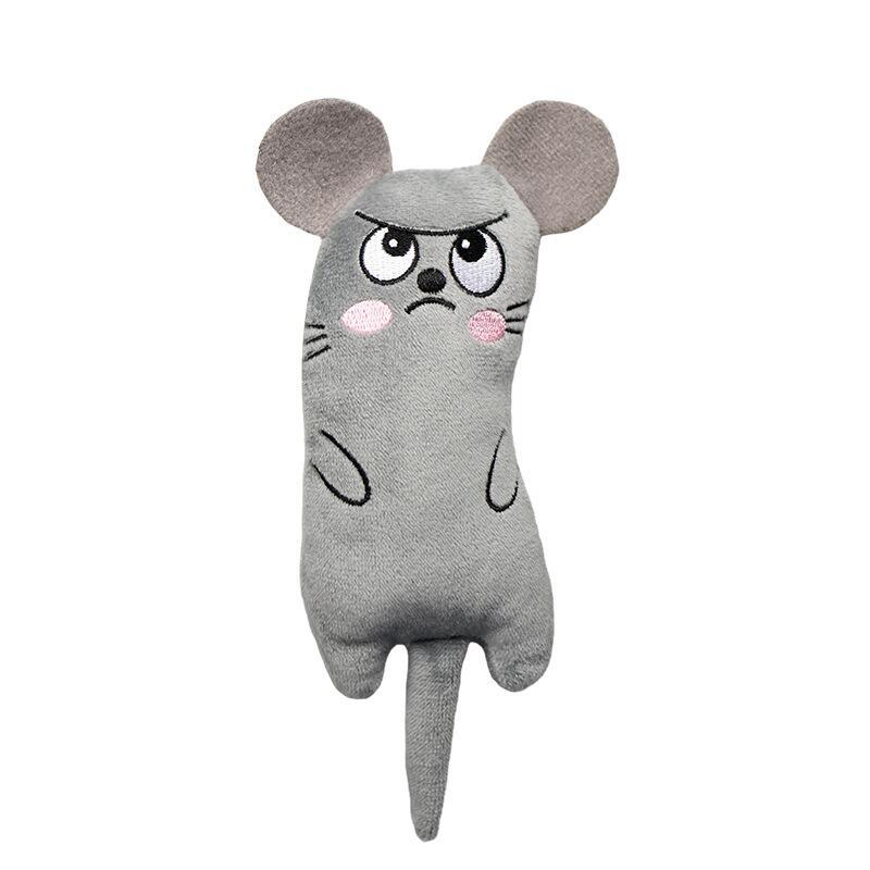 Pet toys cute and fun interactive plush toys molar catnip kitten chewing mouse pet accessories