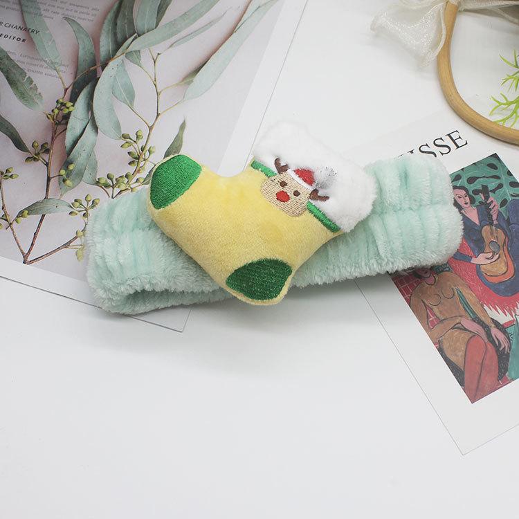 Плюшевая рождественская повязка для макияжа для умывания лица