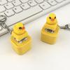 Luminous Yellow Duck Sound & Light Magnetic Charging Squeeze Toy Keychain
