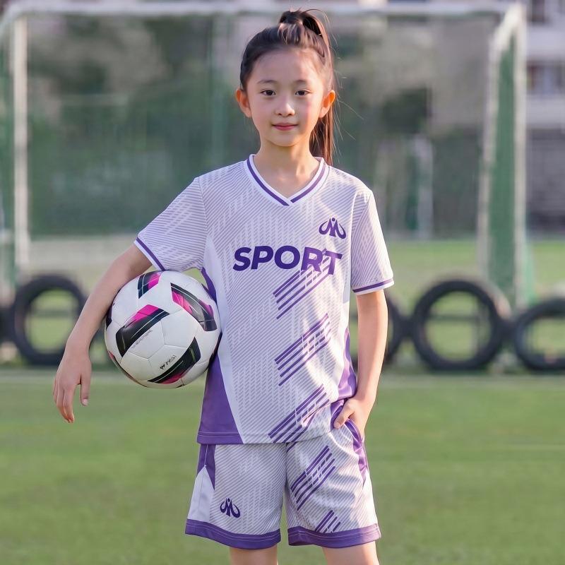 Football jersey short-sleeved set summer small football game jersey breathable sports training jersey
