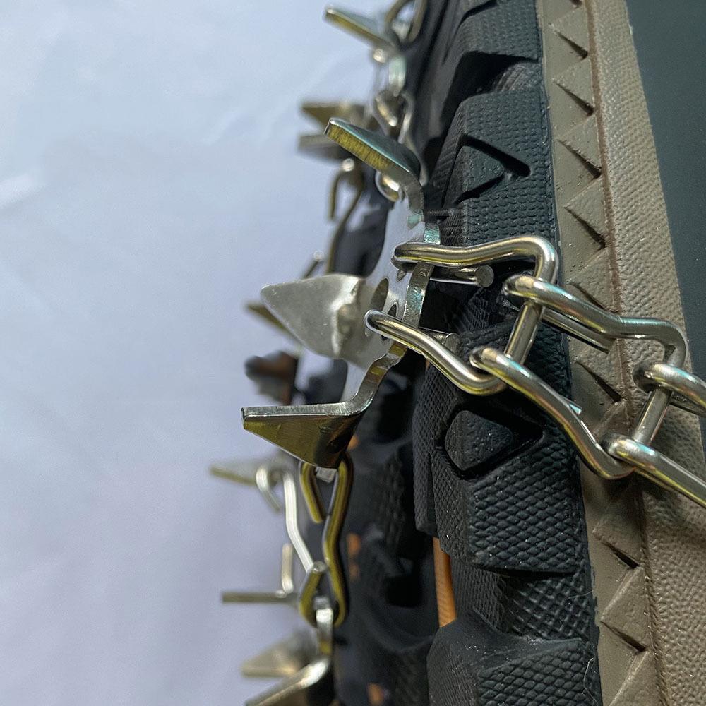 2 x Черные ледоступы с шипами для сцепления со снегом, подходят для обуви и ботинок, 19 стальных шипов