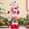 Kawaii Stretchable Leg Christmas Doll Cartoon Christmas Knitted Doll Long Legged Elk Doll Bedroom
