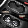 Car Cup Coasters - Car Cup Mat 2 Pack - 2.56'' Ceramic Car Coasters for Cup Holders - Absorbent Car Coaster with Cork Back and Finger Notch for Easy