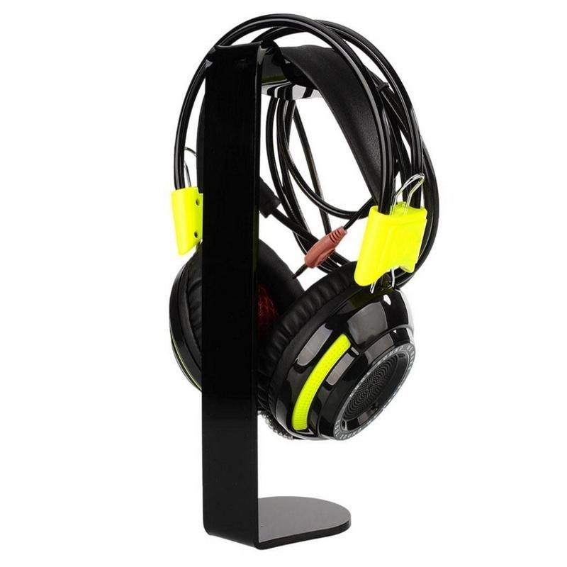 Universal Acrylic Earphone Headset Hanger Holder Headphone Desk Display Stand