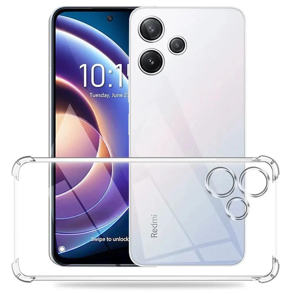 Прозрачный противоударный чехол из ТПУ толщиной 1,5 мм для Xiaomi Redmi 13C 5G Чехол Xiaomi Redmi Note 13 Pro Plus 4G 5G Задняя крышка Чехлы