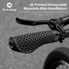 WEST BIKING 3D Printed Bike Grips Ergonomic MTB Handle Grip Breathable Shock Absorption Bike Handlebar Grips Bicycle Accessories