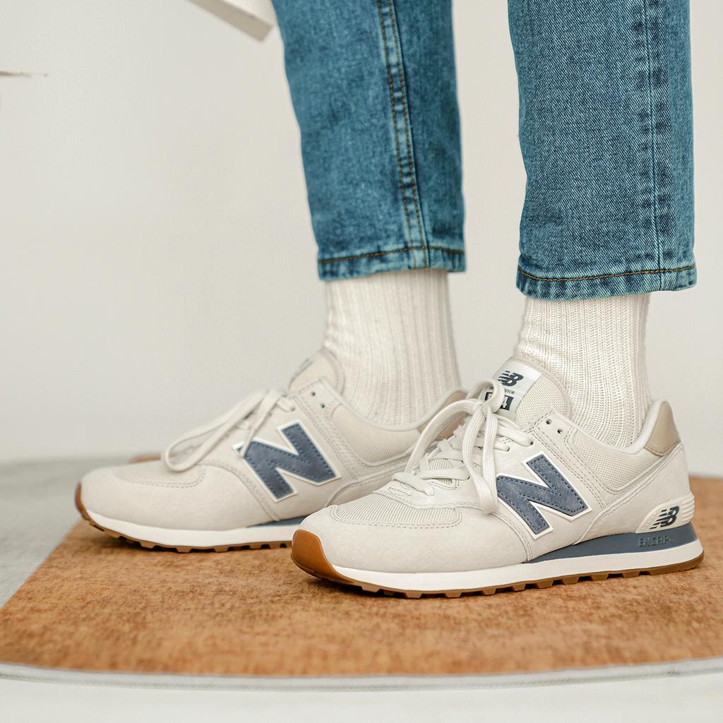 New Balance 574 Light Cliff Grey Indigo Unisex Sneakers ML574LGI