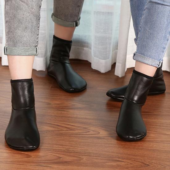 1 пара зимних носков с толстой плюшевой подкладкой, гладкая поверхность из искусственной кожи, водонепроницаемая, сохраняющая тепло, необрастающая, домашняя одежда, напольные или термоноски