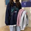 Hooded Sweatshirt Women's Trendy Autumn New Korean Style Letter Thin Student Versatile Loose Top Women's Clothing