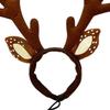 Рога оленя для питомца, регулируемая повязка на голову, повязка для волос в виде оленя сика, рождественская повязка на голову с оленьими рогами и пятнистыми ушами для собак, праздничные аксессуары для нарядной фотосессии