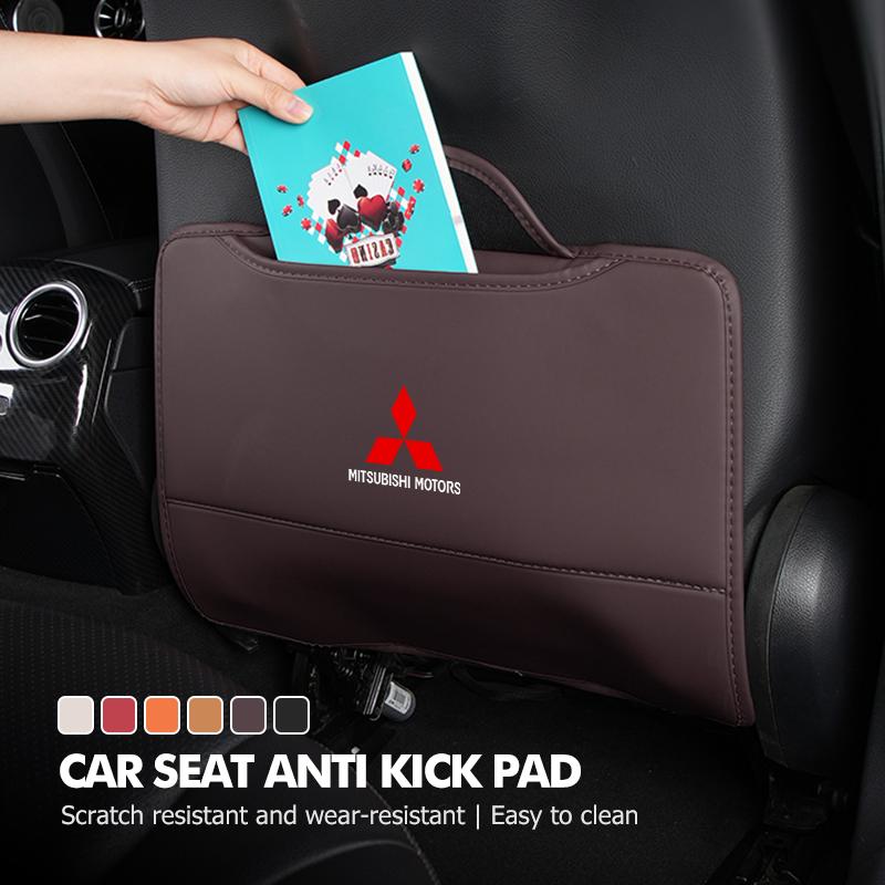 cxdjmy1 Car Anti Kick Pad Seat Back Storage Bag Organizer Auto Styling Interior Accessories For Mitsubishi Outlander Lancer Eclipse