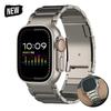 Титановый деловой ремешок для Apple Watch Series 11 46 мм Ultra 3 2 49 мм Ремешок 45 мм 44 мм Роскошный Correa для IWatch 9 8 7 6 Se 5 41 мм