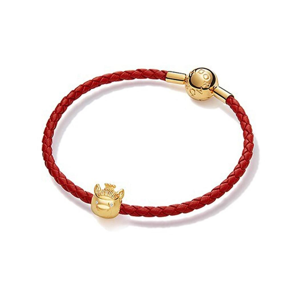 Pandora Lucky Rabbit Woven Leather Bracelet Women bracelet ZT2583