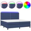 Maison Exclusive - Sommier à lattes de lit et matelas et LED Bleu 200x200 cm Tissu