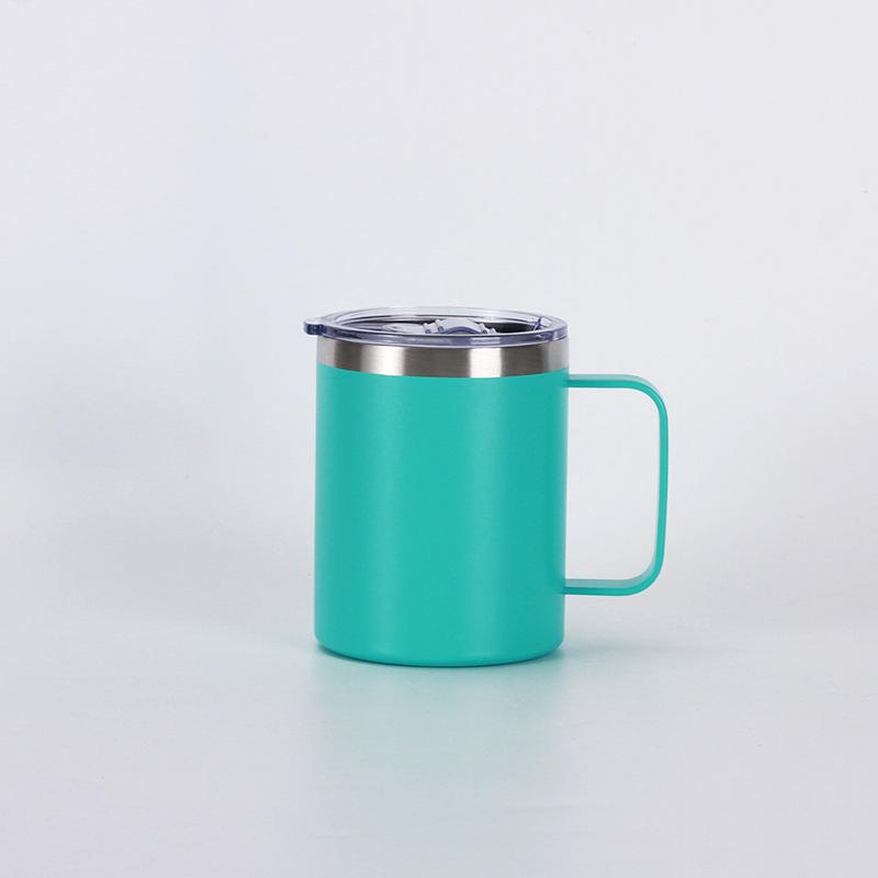 Новая 12-унциевая изолированная кружка-роллер из нержавеющей стали 304, переносная ручка, кофейная кружка, вакуумная изоляция, кружка для мороженого, предметы домашнего обихода