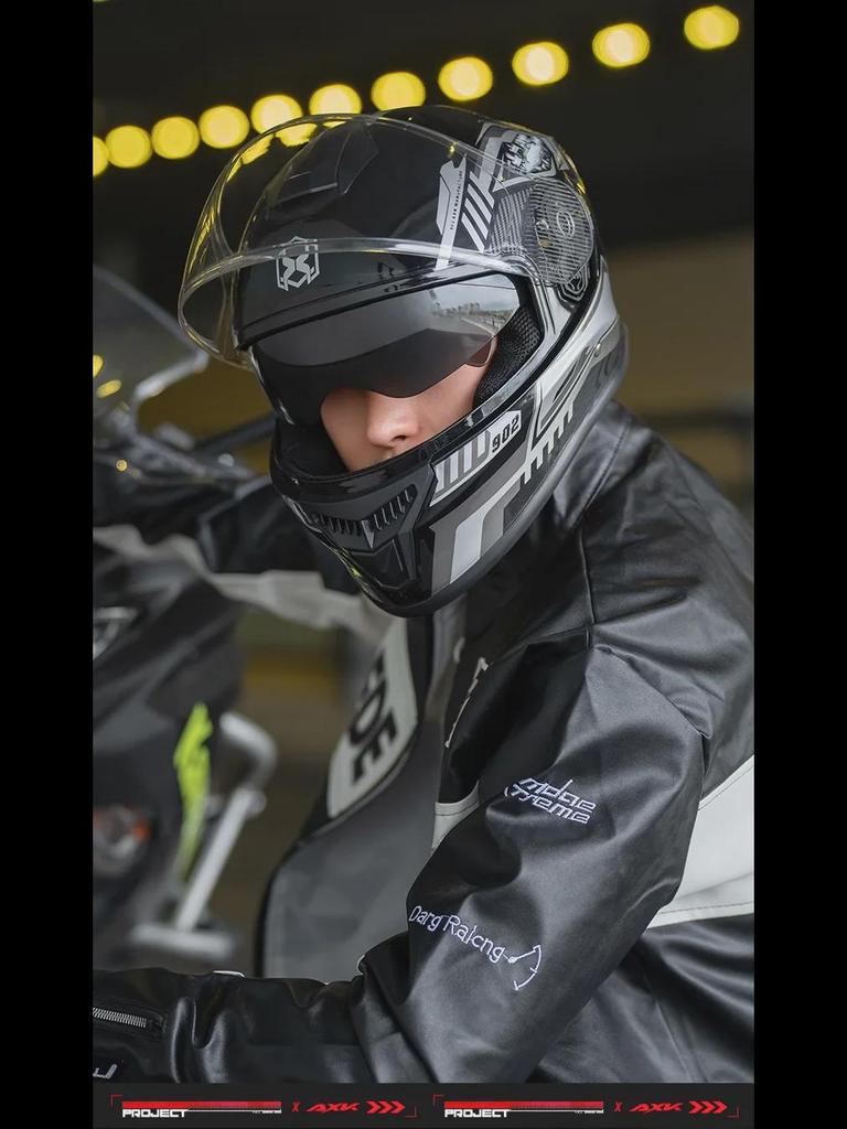 Мужской и женский зимний мотоциклетный шлем с двойной линзой для всесезонной езды