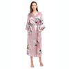 Женские шелковые атласные халаты-кимоно, длинная пижама, халат с цветочным принтом и павлиньим узором, для вечеринки, свадьбы, подружки невесты