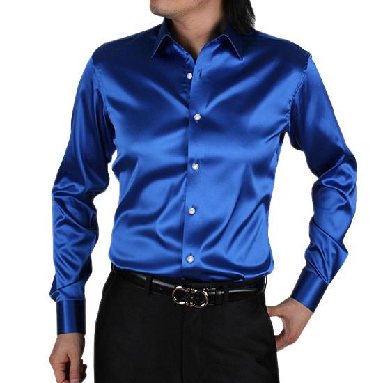 Летняя мужская мода повседневные рубашки с длинным рукавом Fit Party Shirt Top Blouse