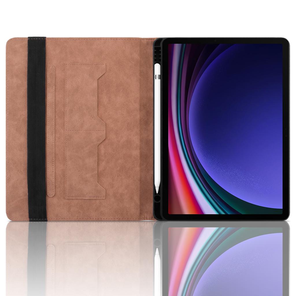 Чехол-книжка со подставкой для планшета Samsung S9 FE Plus S6 A9 A8 X205 X200 X207 Кожаный Ударопрочный Защитный чехол с ощущением кожи