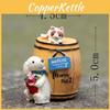 Cute Cartoon Wine Barrel Cat And Dog Mini Model Ornament For Photography And Promotional Gifts