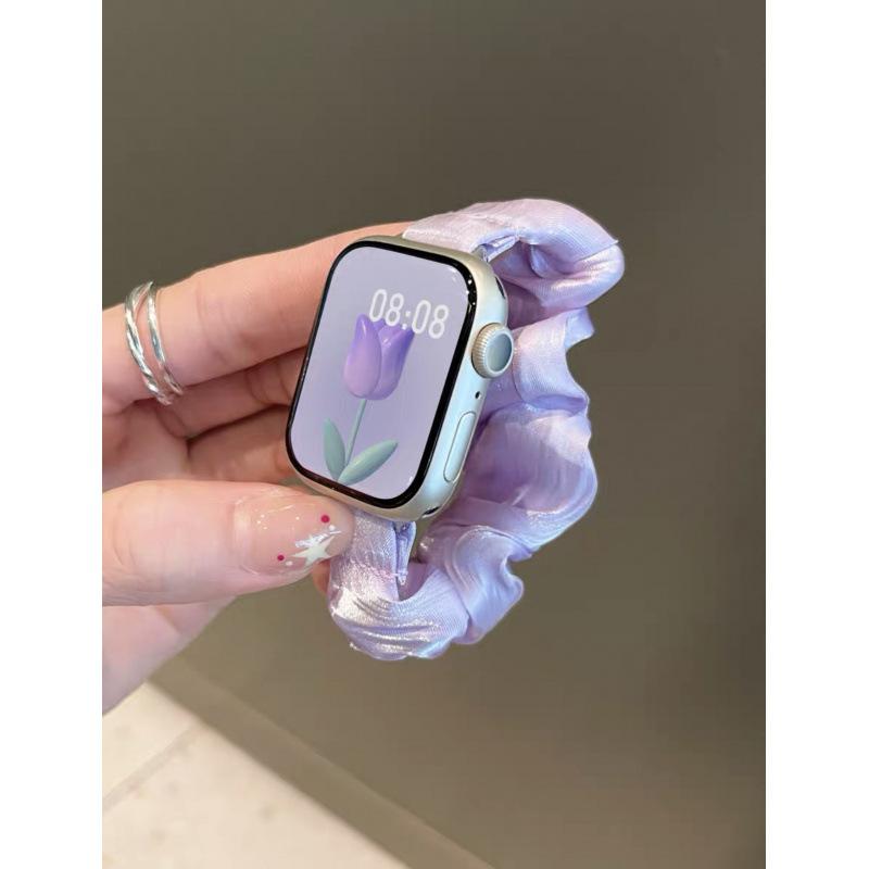 Для Apple Watch 8 9 10 Ремешок для Apple Watch iwatch 11 SE Чувство Французский Жемчужный Повязка-ремешок