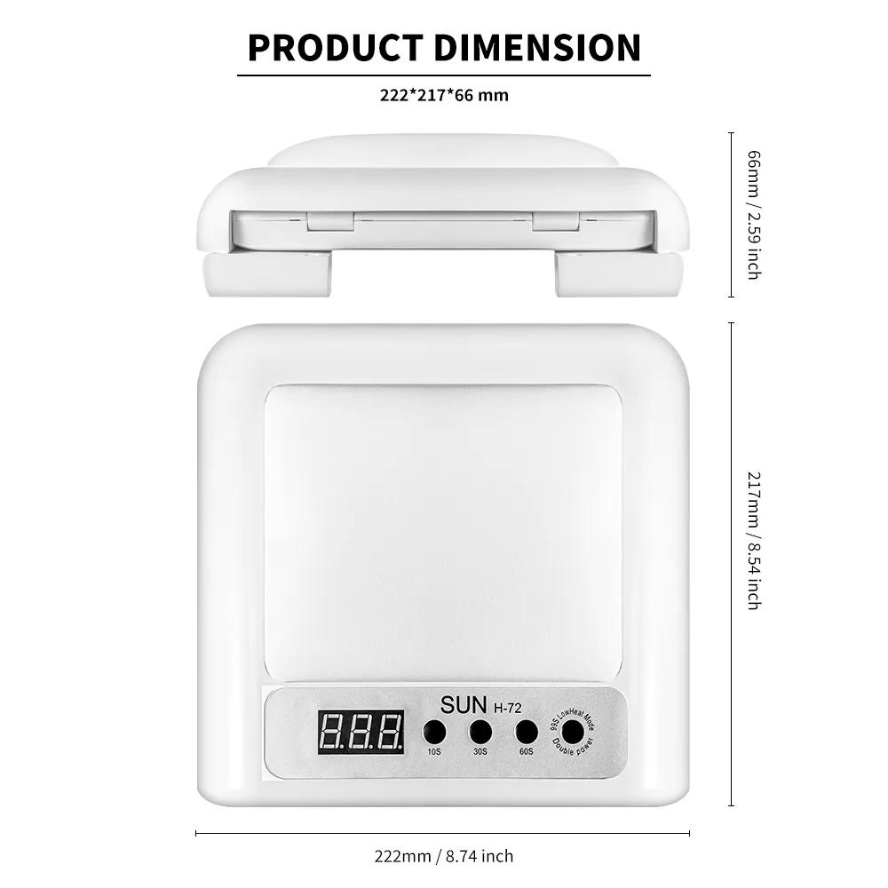 72 светодиода УФ-светодиодная лампа для сушки ногтей для отверждения всех видов гелевых лаков с датчиком движения, профессиональное оборудование для маникюрных салонов