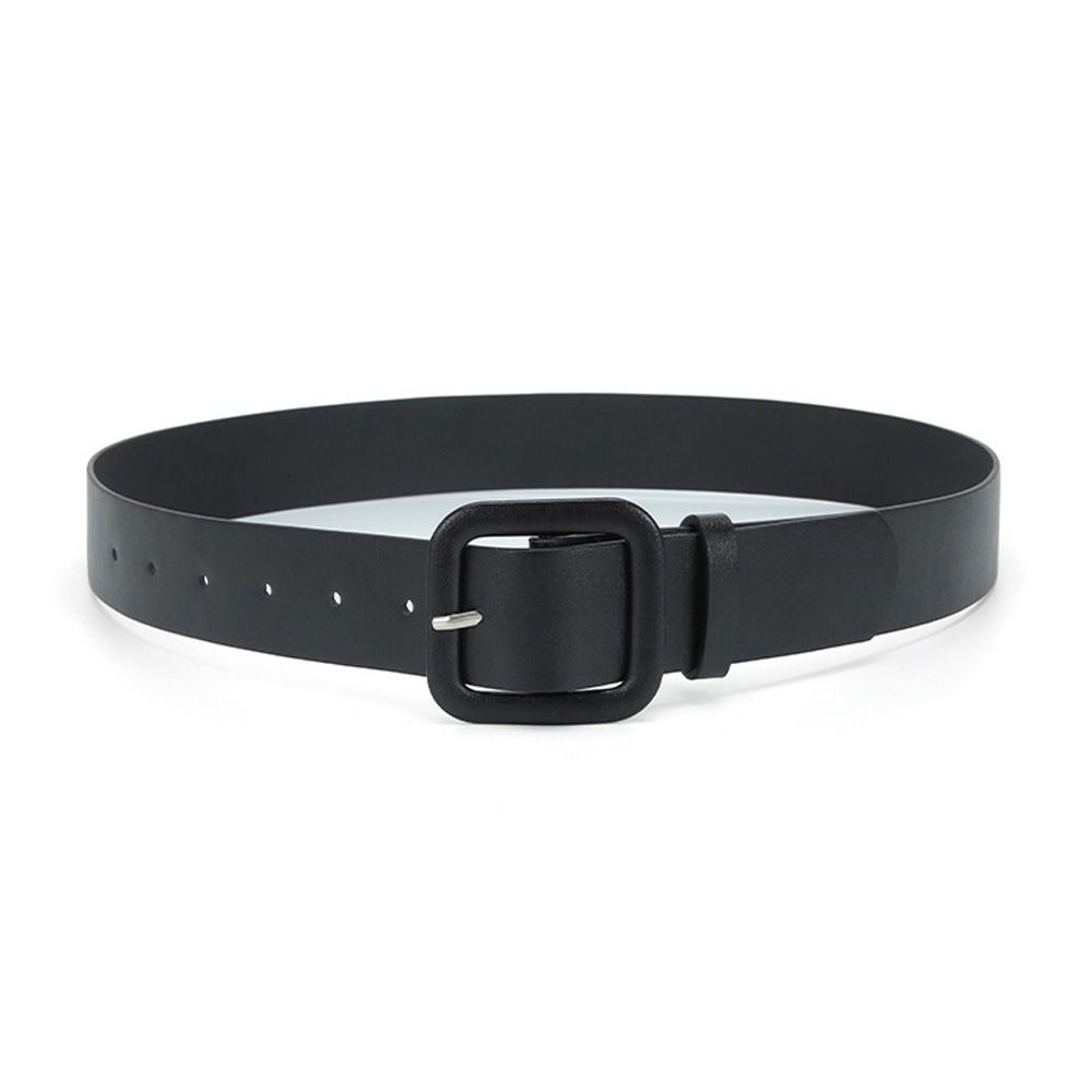 Мода Винтаж Повседневный Квадратная Пряжка Пояс Брюки Платье Ремни Кожаный Ремень Тонкий Пояс