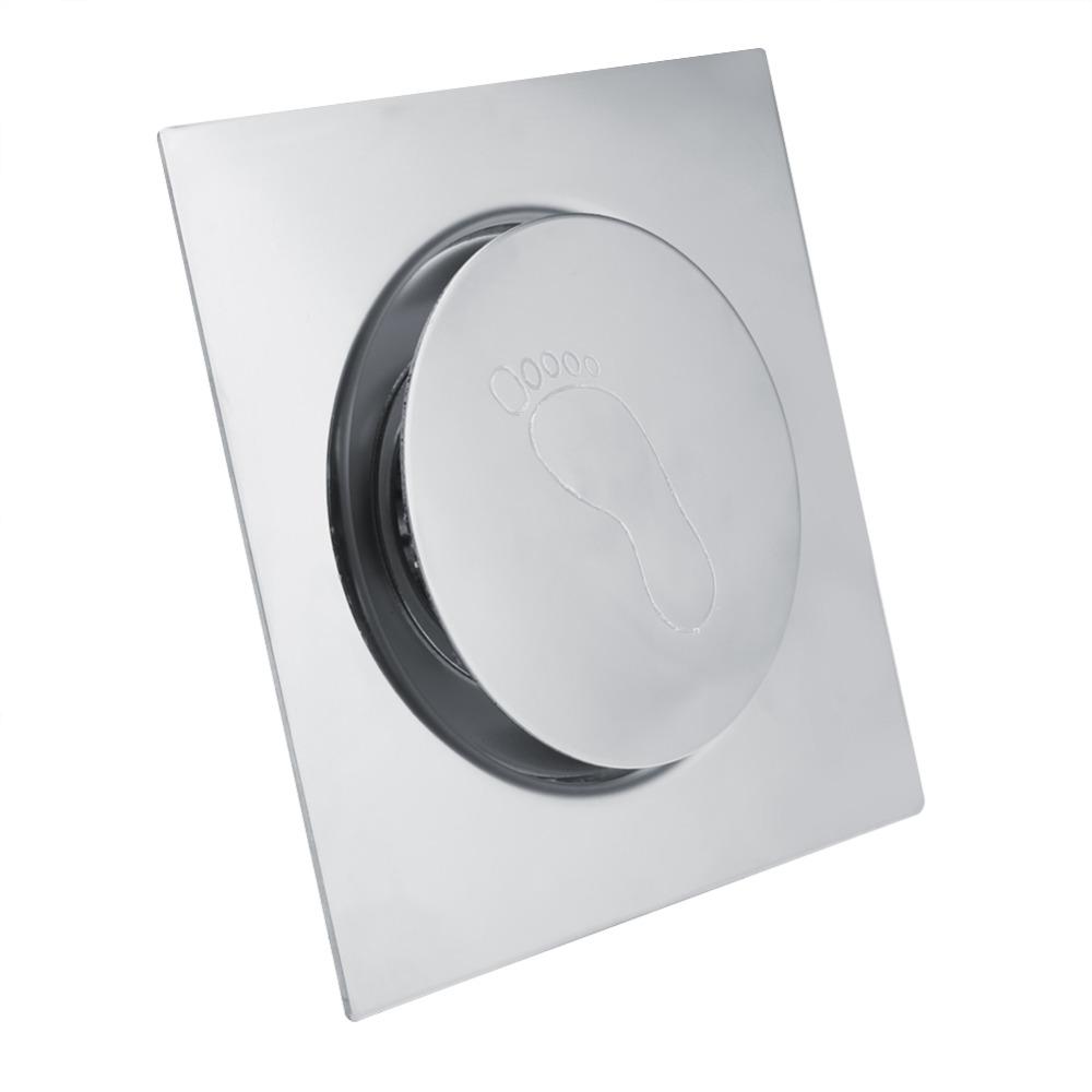 Removable Cover Grate Pedal Bounce Floor Drain Square Shower Drain Durable Floor Drain Garage